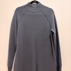 Frank & Oak Blue-Gray Long-sleeve Turtleneck Dress Size Medium